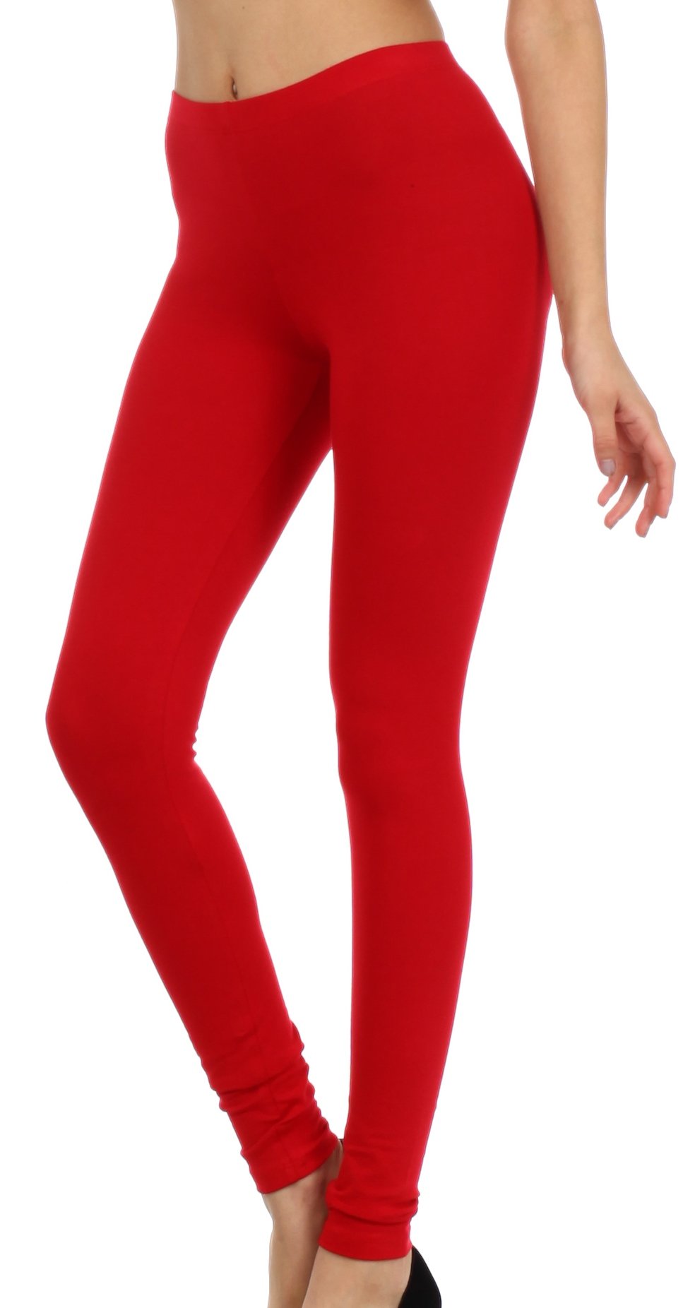 Sakkas Cotton Blend Solid Color Footless Stretch Leggings - Made in USA - Concordia Style Boutique