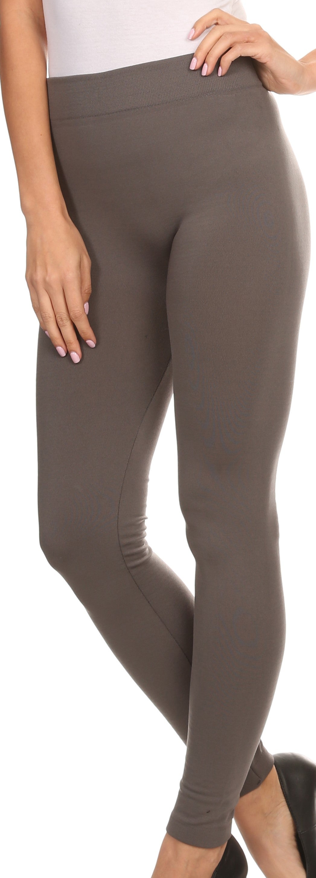 Sakkas Warm Soft Fleece Lined High Waist Leggings - Concordia Style Boutique
