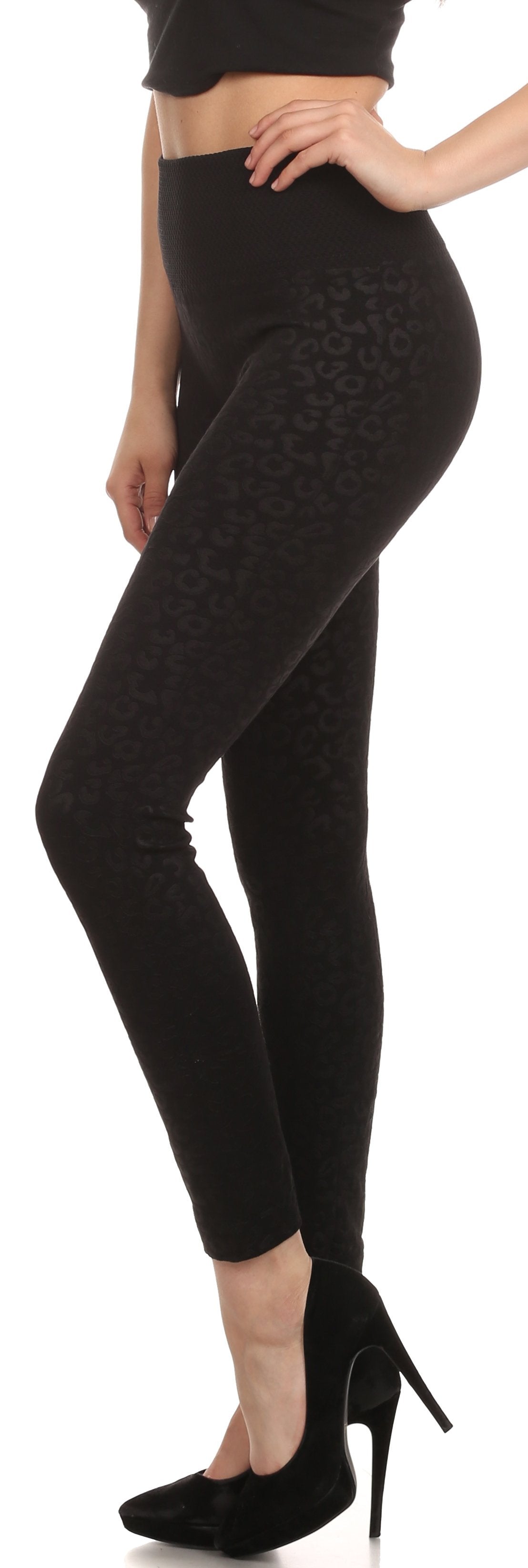 Sakkas Women's Patterned Soft Fleece Lined High Waist Leggings - Concordia Style Boutique