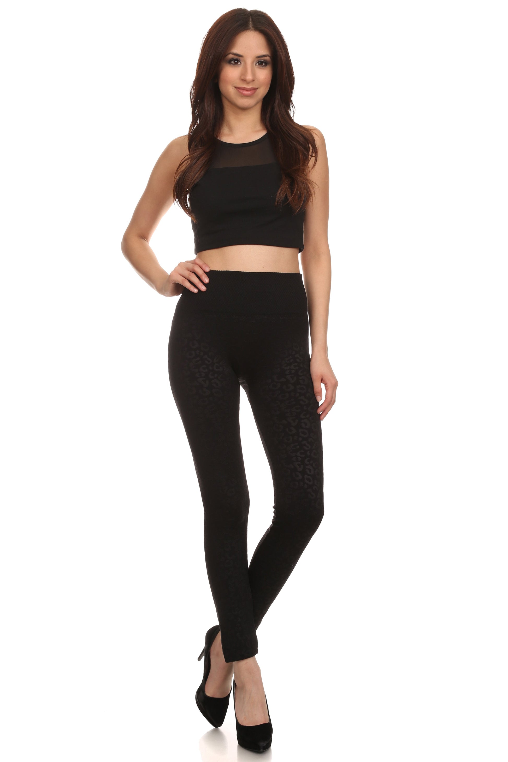 Sakkas Women's Patterned Soft Fleece Lined High Waist Leggings - Concordia Style Boutique