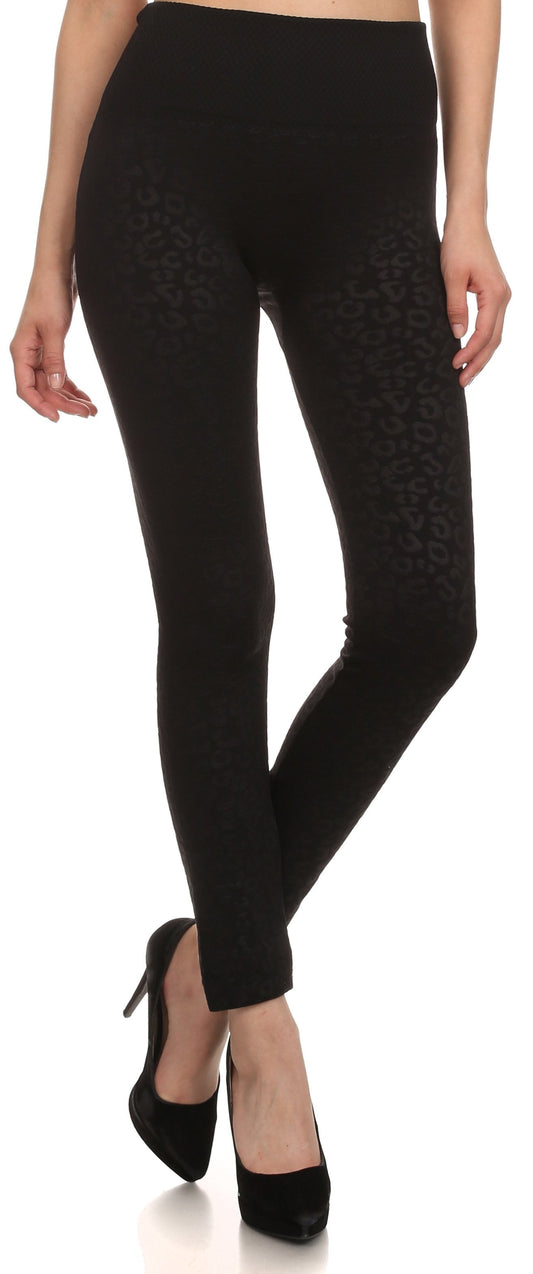 Sakkas Women's Patterned Soft Fleece Lined High Waist Leggings - Concordia Style Boutique