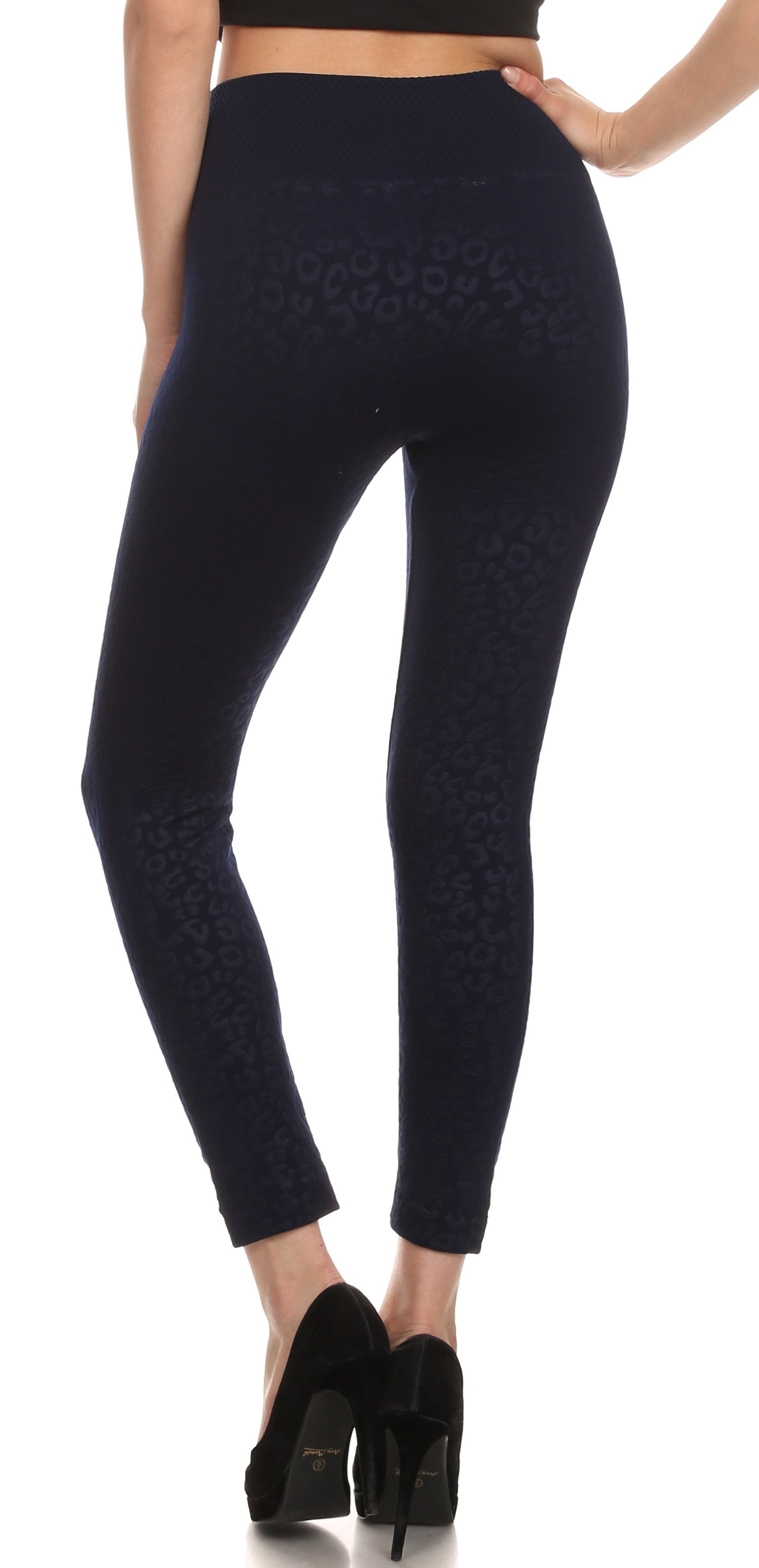 Sakkas Women's Patterned Soft Fleece Lined High Waist Leggings - Concordia Style Boutique