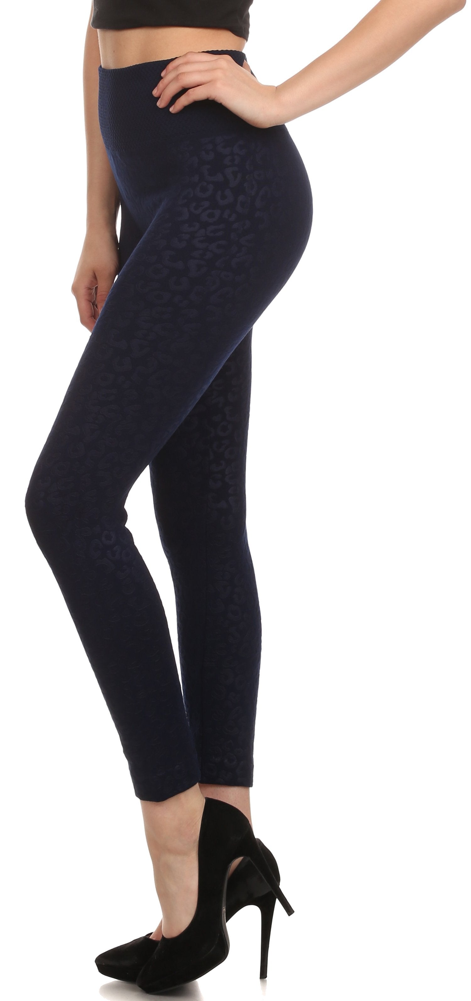 Sakkas Women's Patterned Soft Fleece Lined High Waist Leggings - Concordia Style Boutique