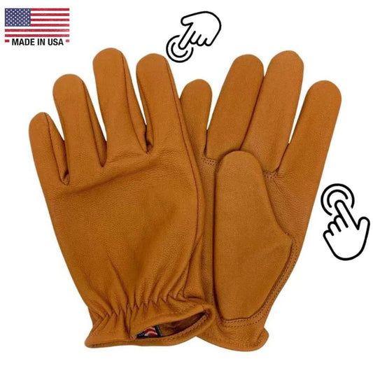 Legendary Bad Billy Tan Goatskin Short Wrist Gloves