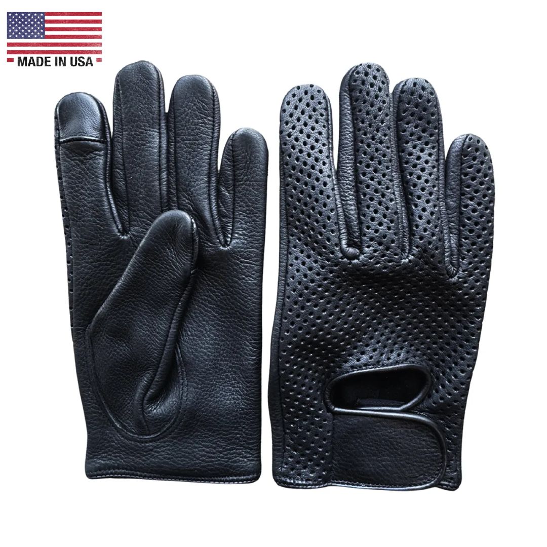 Legendary Deerskin Ventilated Driving Gloves with Touchscreen