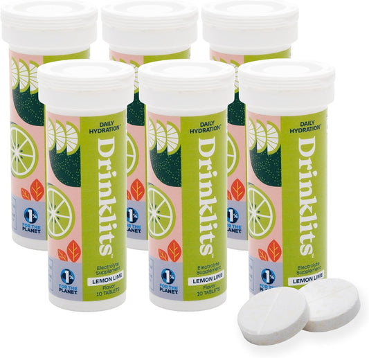 Lemon Lime Fizzy Electrolyte Sports Drink Tablets (6) Tube Bundle - Concordia Style Boutique