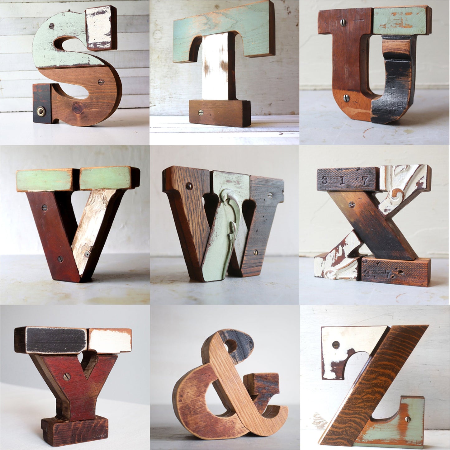Reclaimed Wooden Letters
