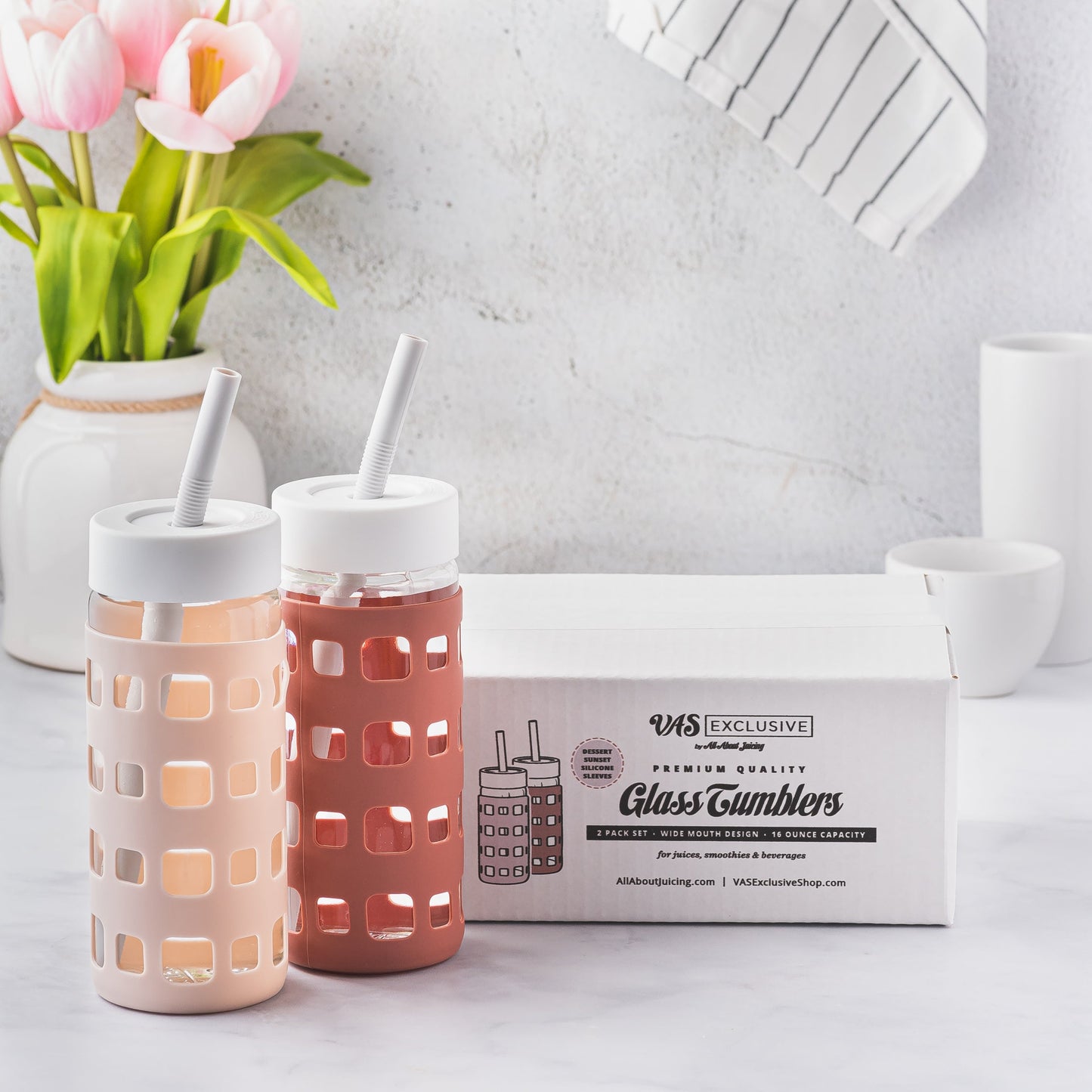 Juice & Smoothie Glass Tumbler Set