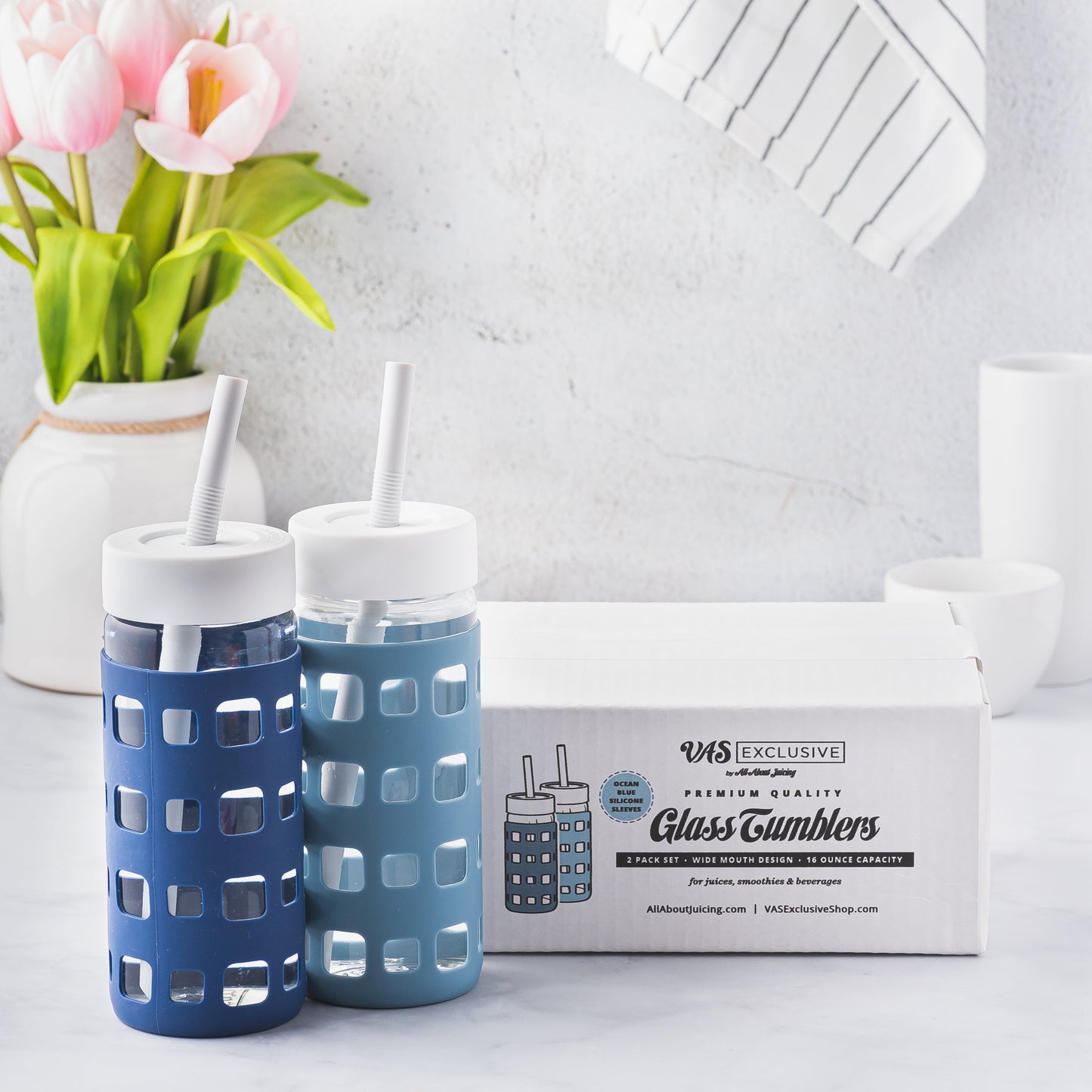 Juice & Smoothie Glass Tumbler Set