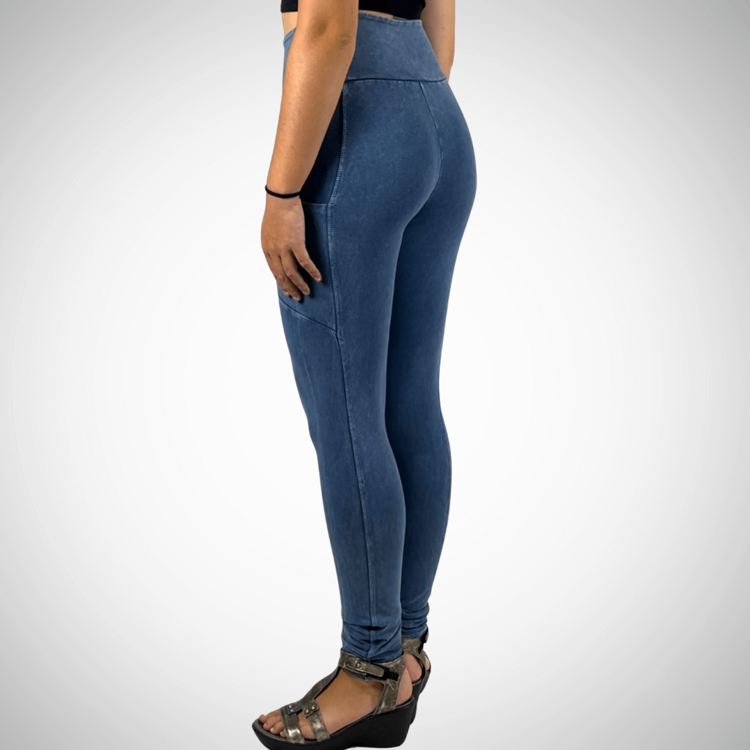 A Perfect Fit Mineral Washed Pocket Leggings Made in USA - Concordia Style Boutique