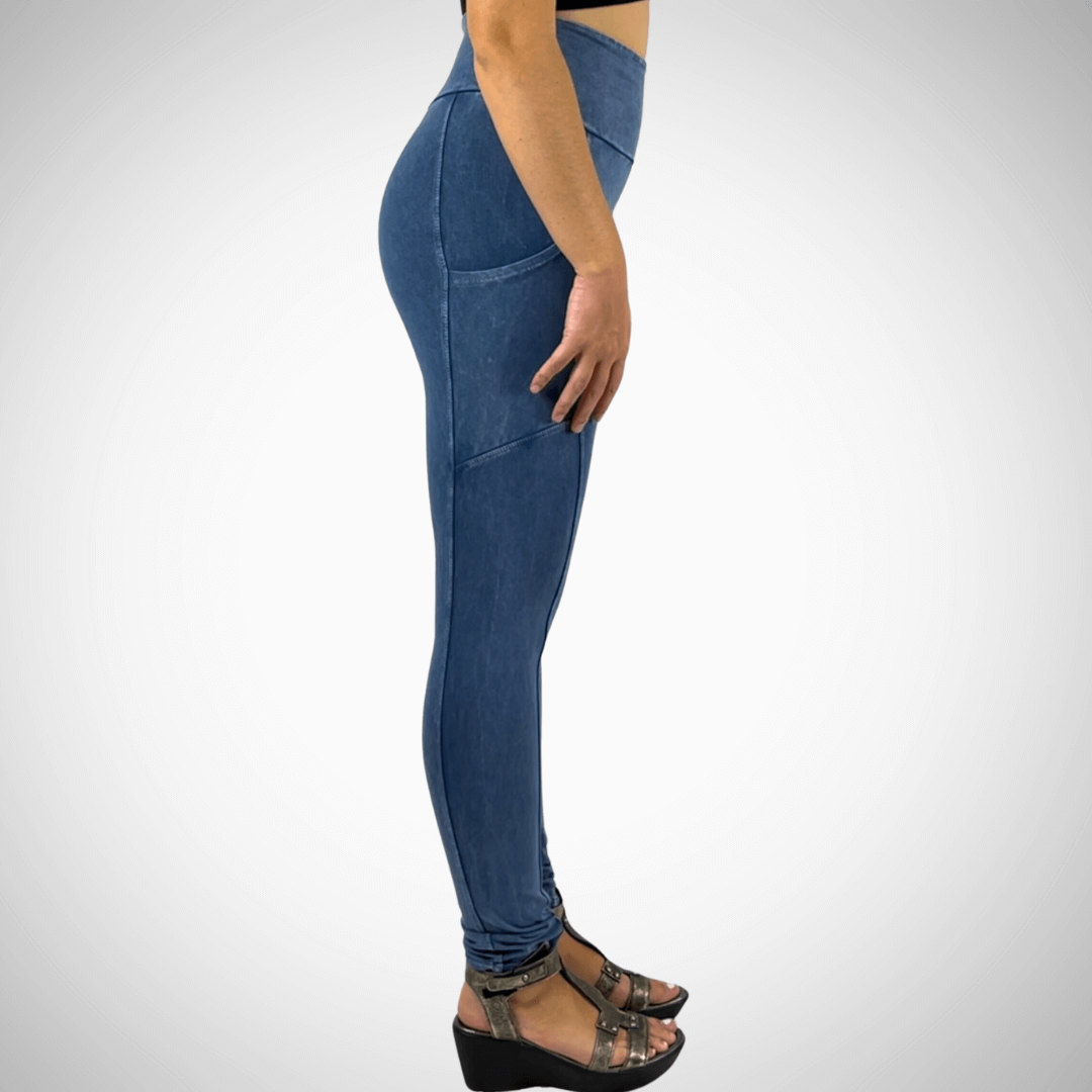 A Perfect Fit Mineral Washed Pocket Leggings Made in USA - Concordia Style Boutique