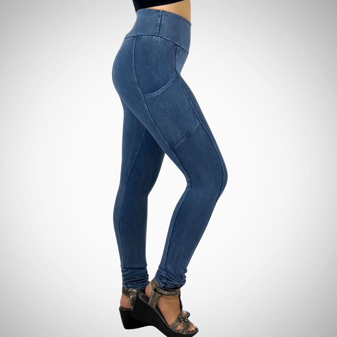 A Perfect Fit Mineral Washed Pocket Leggings Made in USA - Concordia Style Boutique