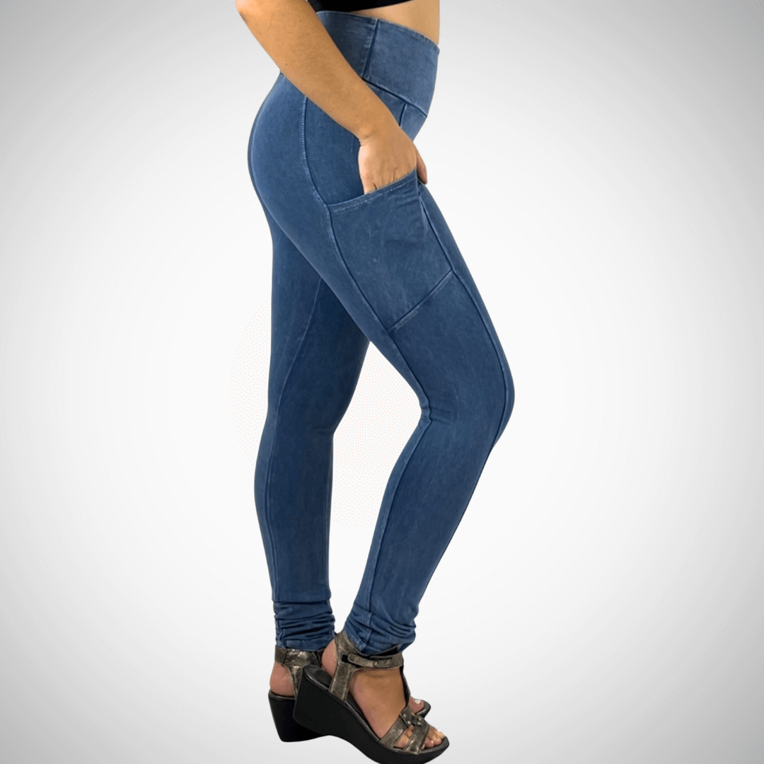 A Perfect Fit Mineral Washed Pocket Leggings Made in USA - Concordia Style Boutique
