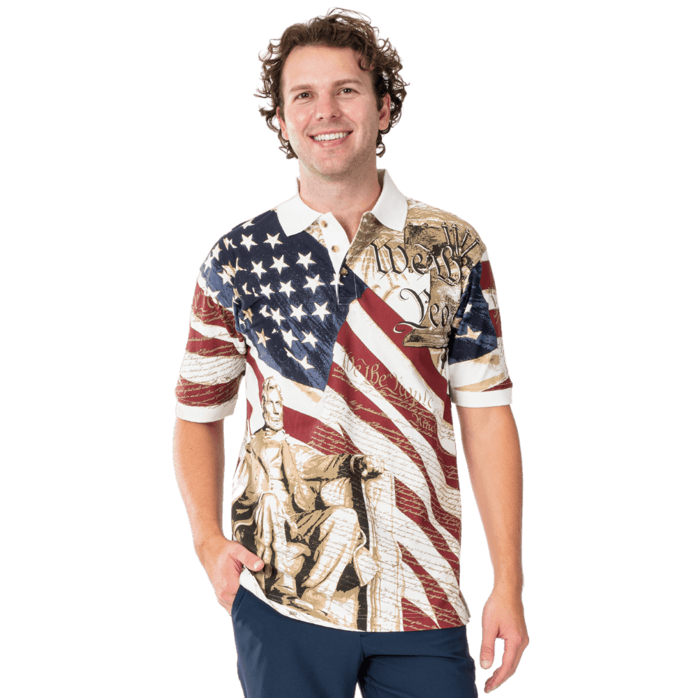 Men's Abraham Lincoln 100 % Cotton Polo Shirt - Concordia Style Boutique