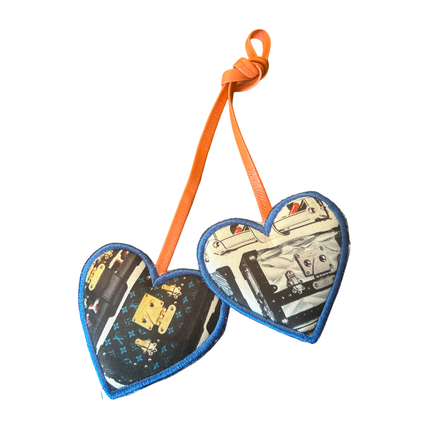 Petite Malle Scarf Double Heart Bag Charm