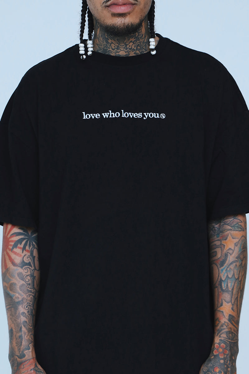 Love Who Loves You (Black - Oversize Shirt) - Concordia Style Boutique