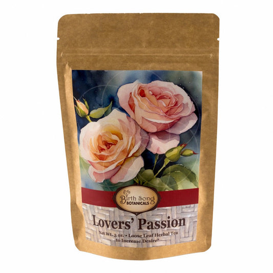 Lovers' Passion Herbal Tea, Blended with Organic Rose Petals, To Support Healthy Sensuality, A Lovers Gift 3 oz. - Concordia Style Boutique