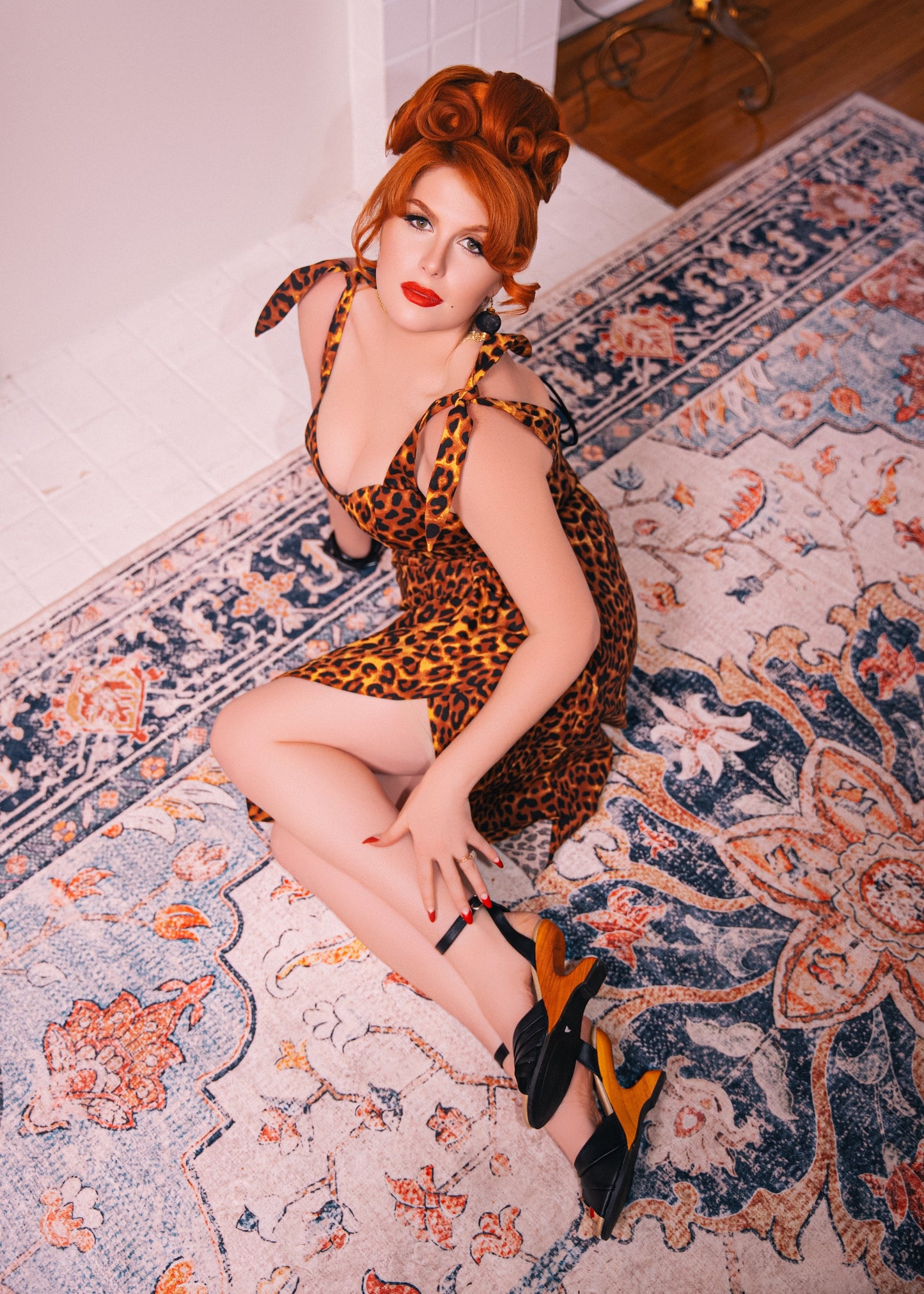 the Boom Boom Wedge - in Black Leather and Suede - Concordia Style Boutique