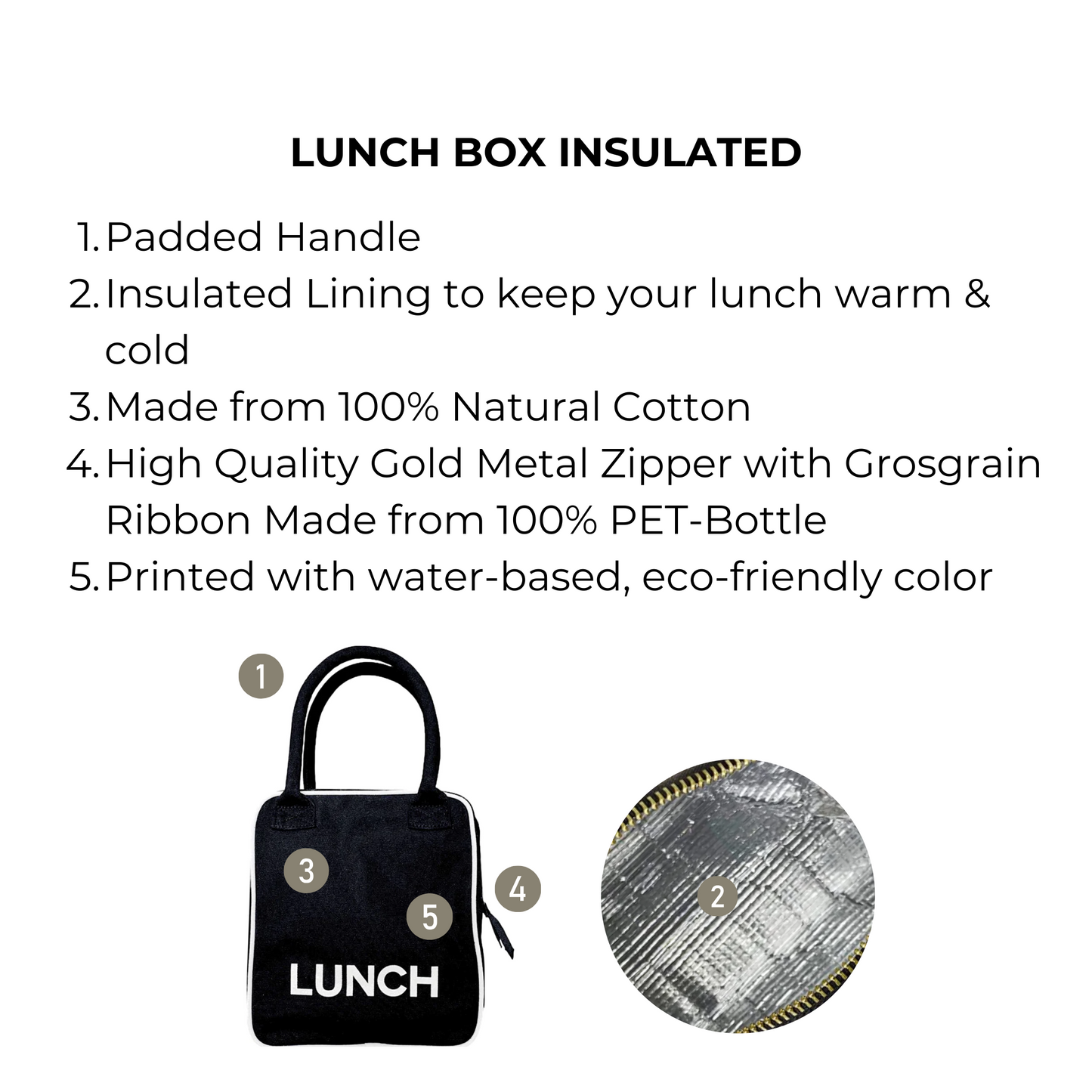 Lunch Box Insulated, Black - Concordia Style Boutique