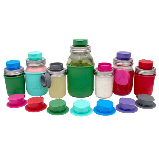 Silicone Chug Leak Resistant Lids for Regular Mouth Mason Jars - Concordia Style Boutique