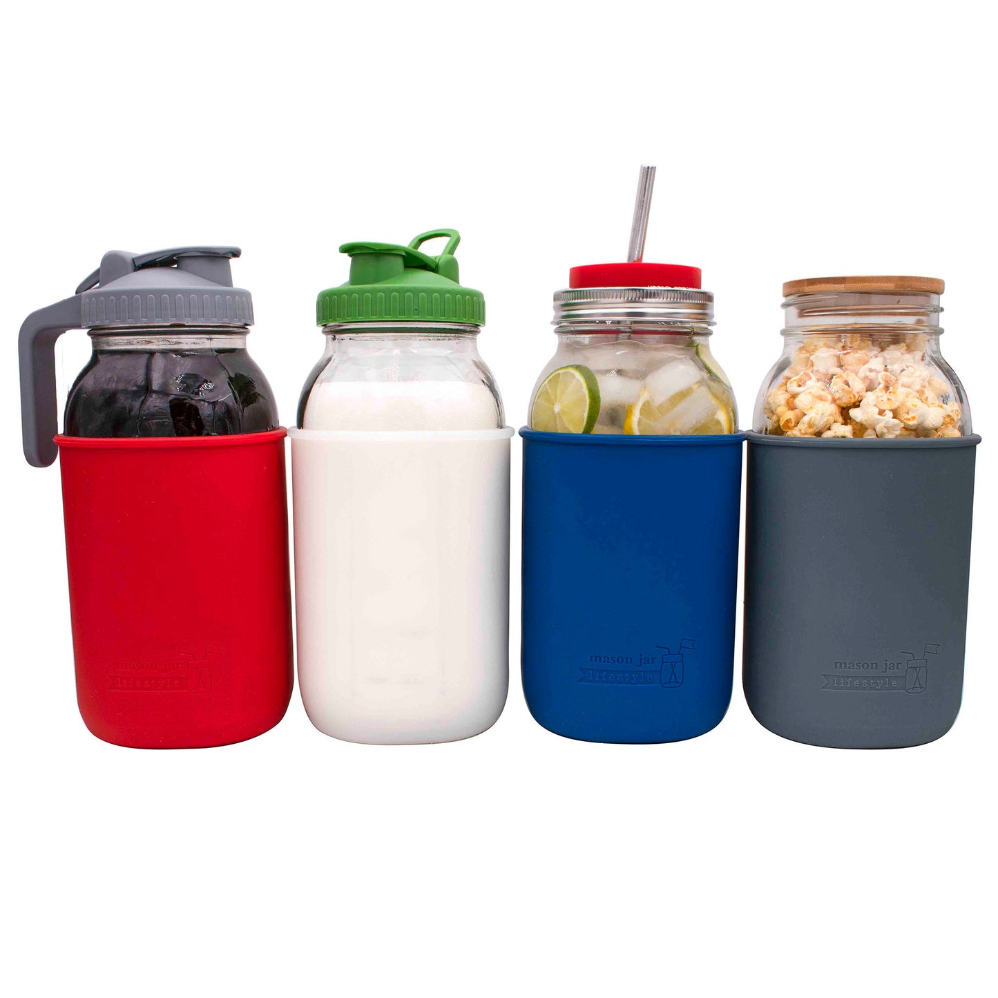 Silicone Sleeve for Half Gallon 64oz Mason Jars - Concordia Style Boutique
