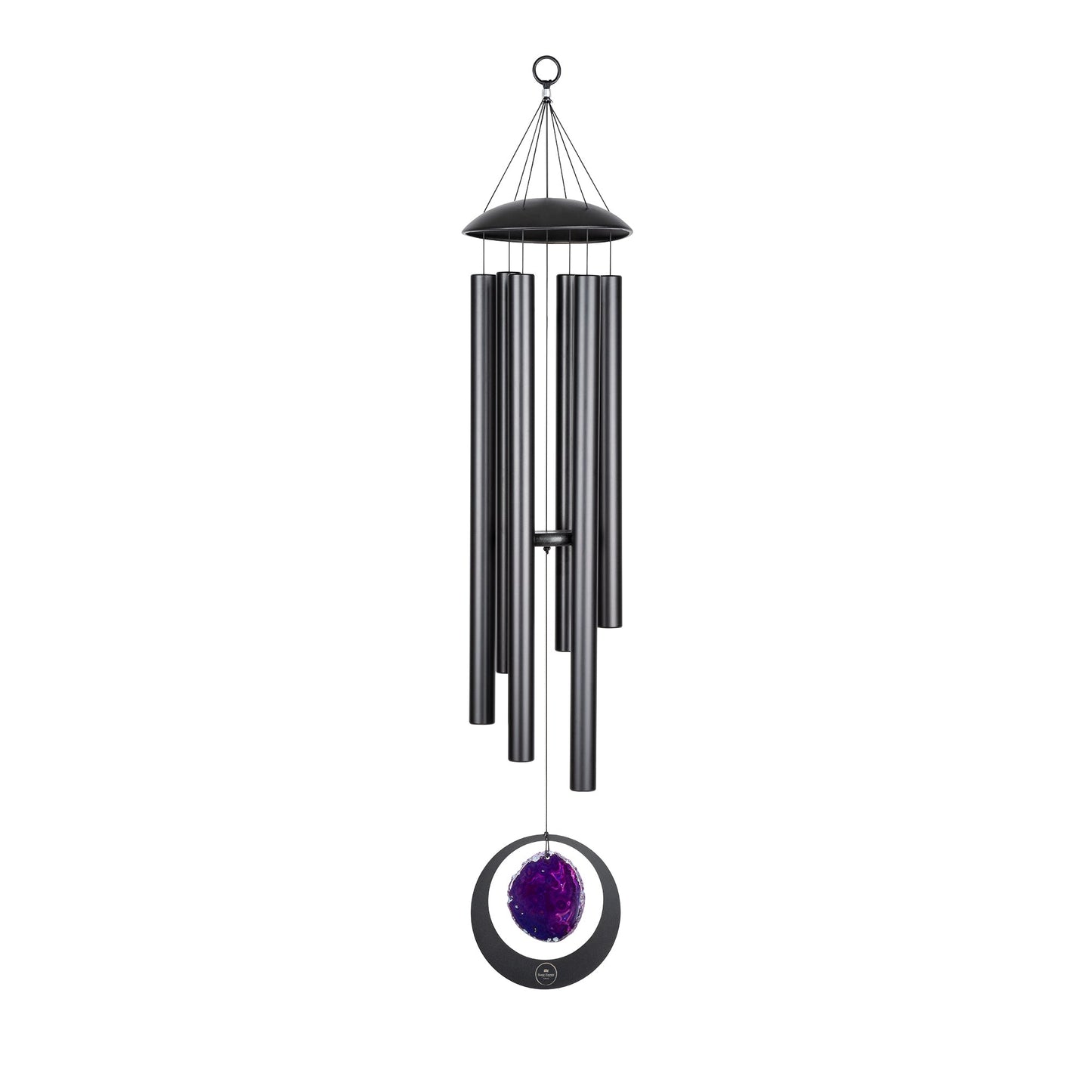 50" Purple Agate Meditation Chime, 432 Hz, A-Major, Black