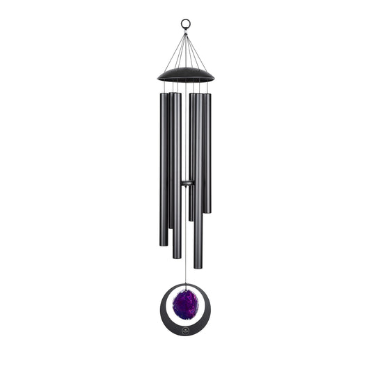 50" Purple Agate Meditation Chime, 432 Hz, A-Major, Black