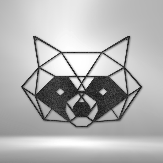 Geometric Raccoon - Steel Sign - Concordia Style Boutique