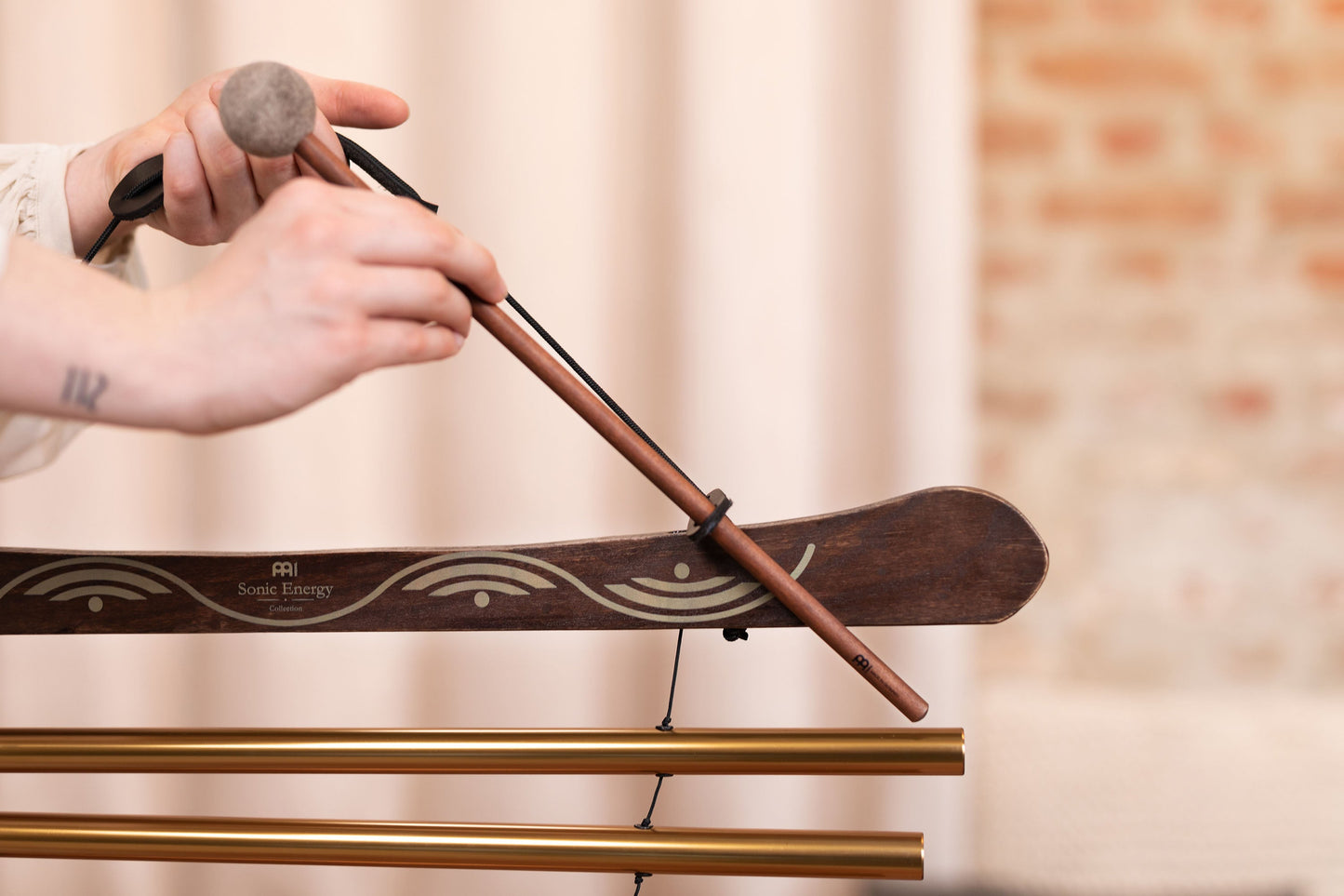 35" Meditation Flow Chime, 440 Hz, 10 Notes, G Major, Bronze