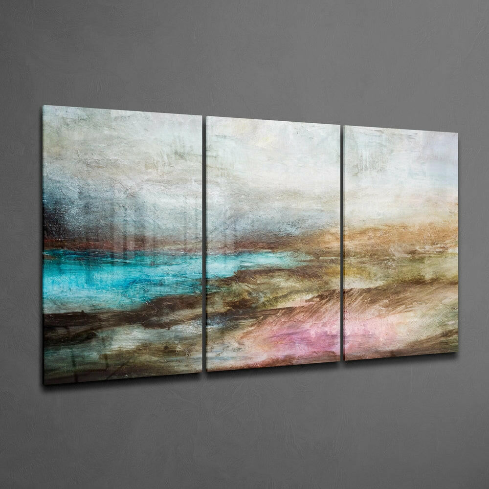Abstract Lake Mega Glass Wall Art