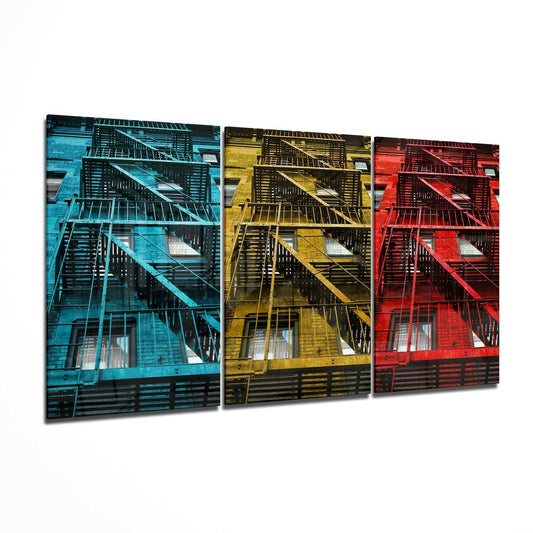 Buildings Glass Wall Art