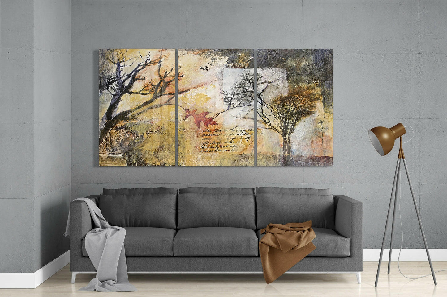 Autumn Trees Glass Wall Art