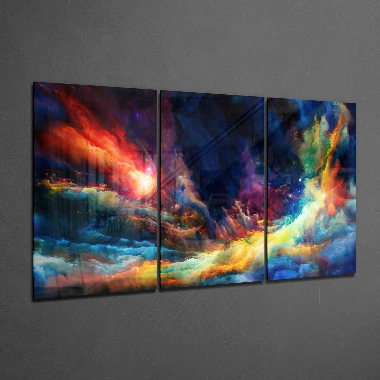 Colors of Space Glass Wall Art