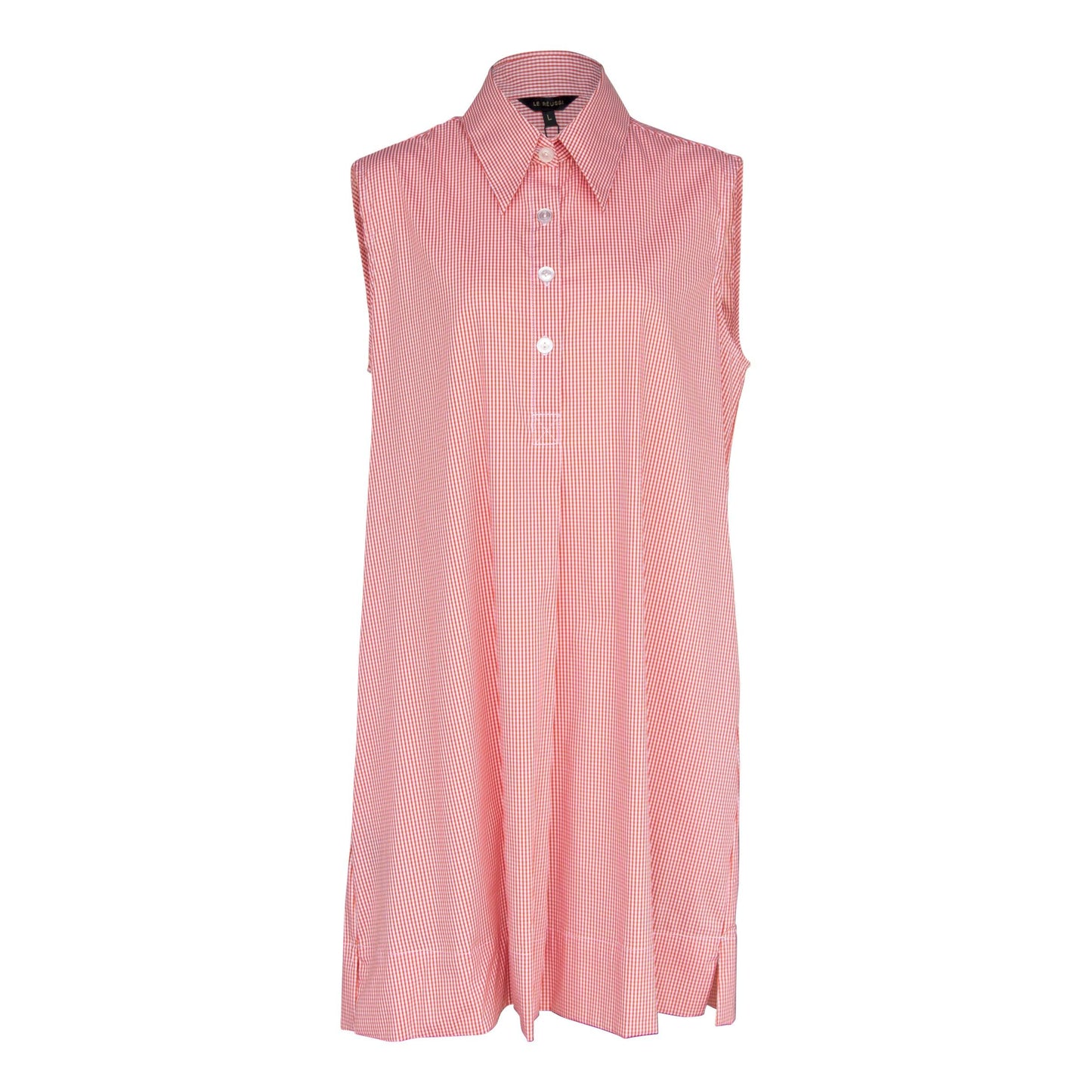 Italian Cotton Orange Sleeveless Dress