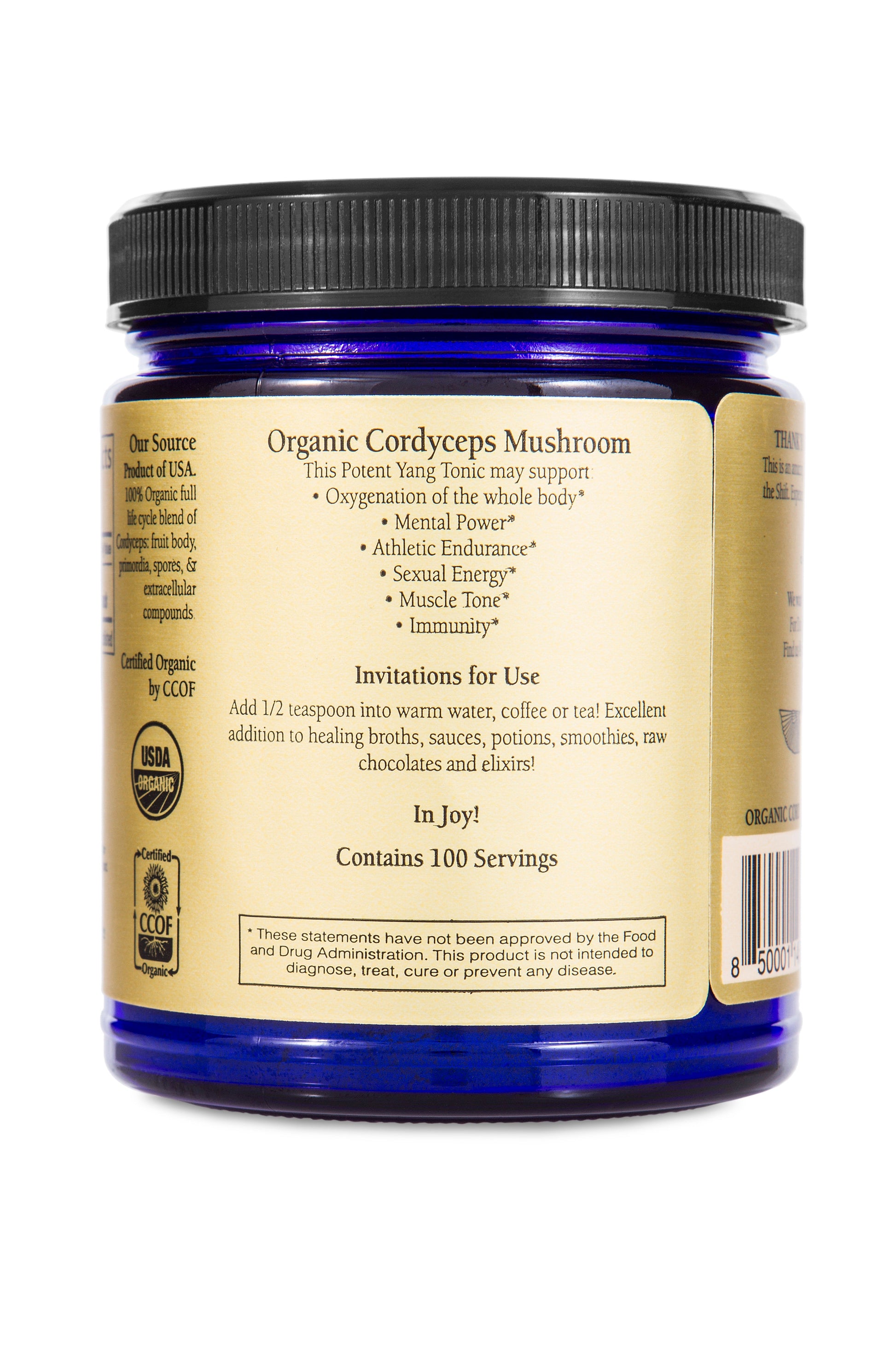Cordyceps Mushroom Powder (Organic) - Concordia Style Boutique