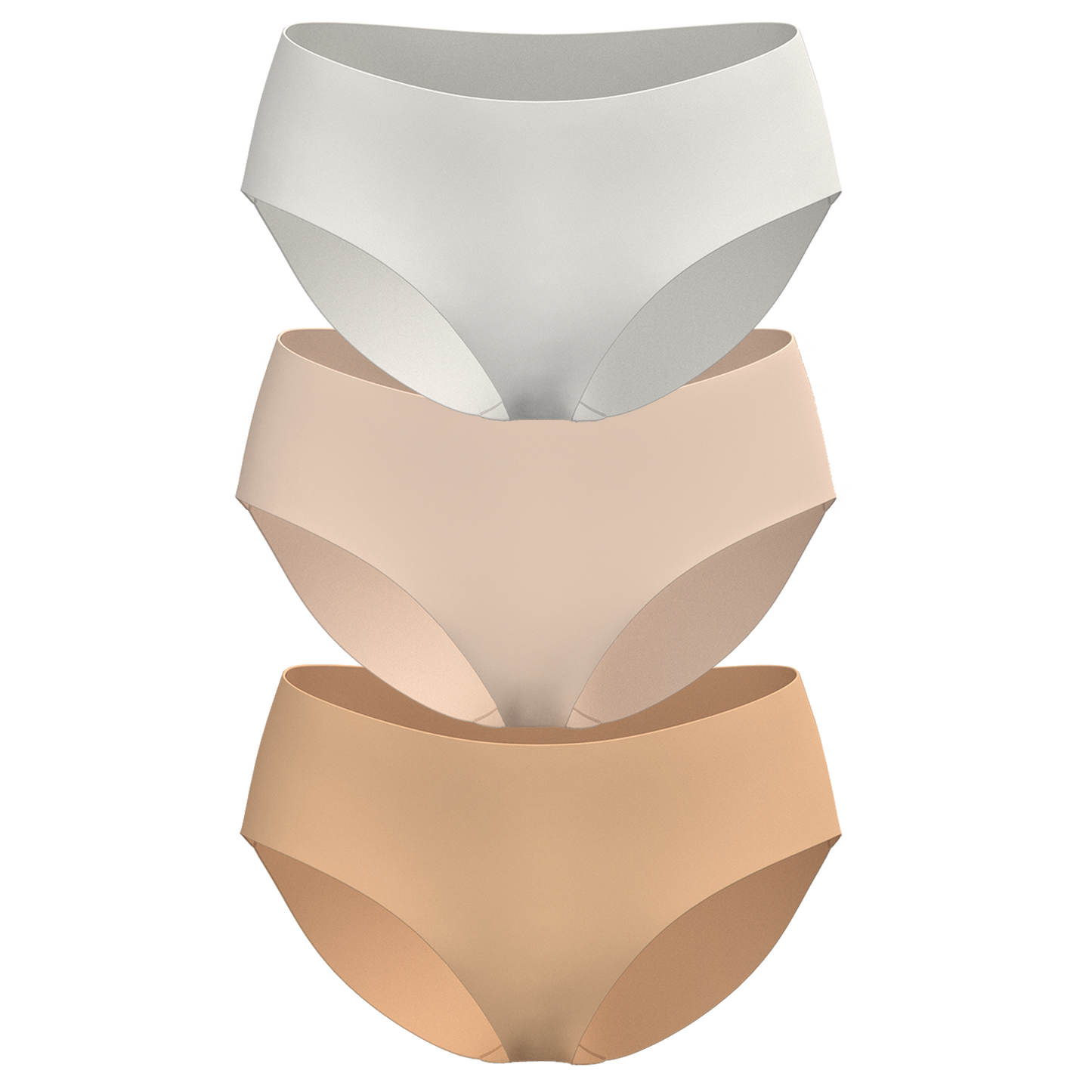 Mid Rise Bikini 3 Pack [Light Neutrals]