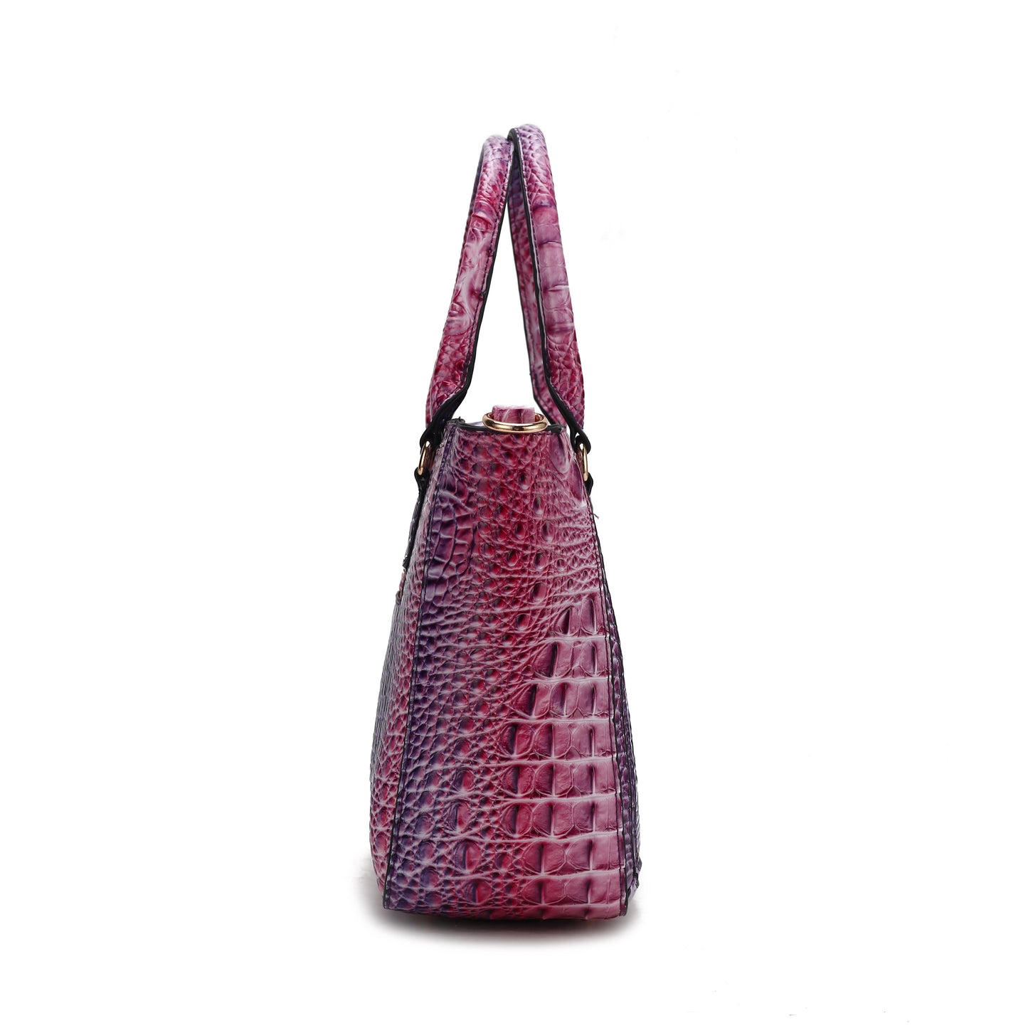 Bonnie Gradient Croc Shoulder Bag and Set (Croc Brown)