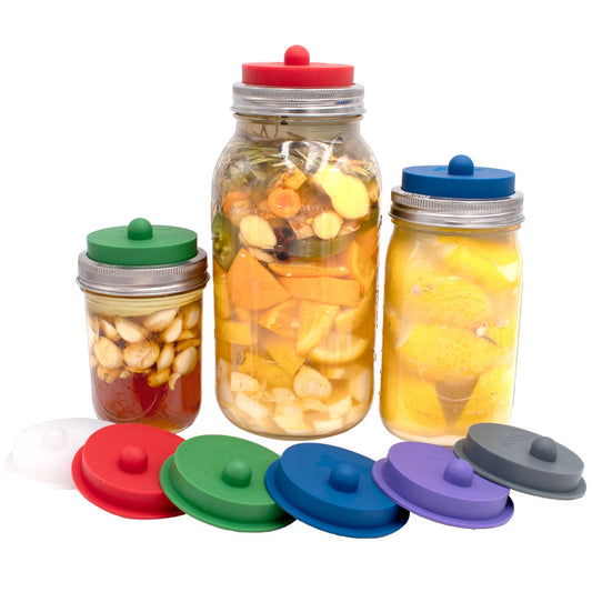 Silicone Fermentation Airlock Valve Lid With SS Band for Wide Mouth Mason Jars - Concordia Style Boutique