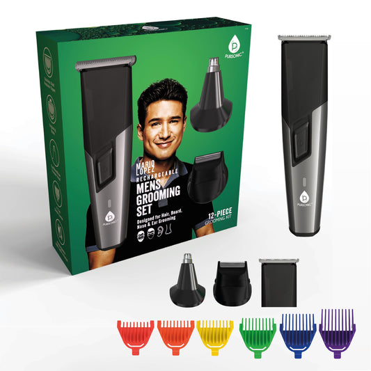 Mario Lopez Rechargeable Men's Grooming Set - Complete Hair, Beard, Nose, and Ear Grooming Kit - Concordia Style Boutique