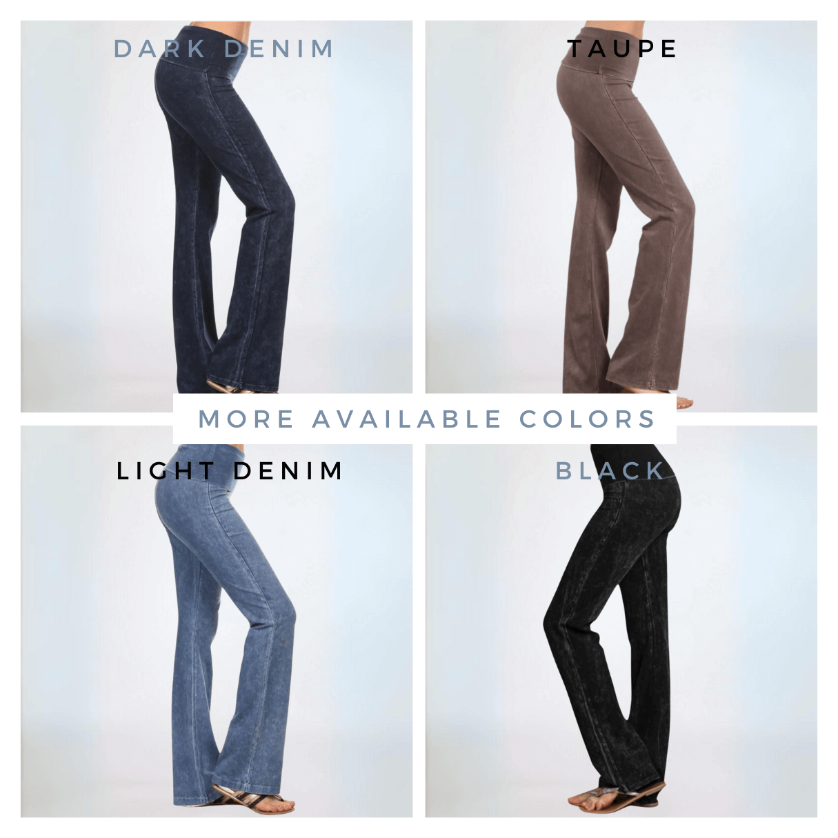 Bootcut Flare Mineral Washed Jeggings in Made in USA - Concordia Style Boutique