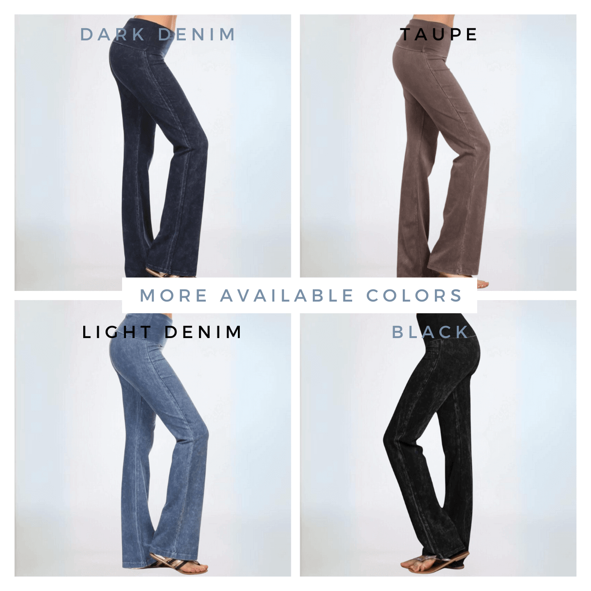 Bootcut Flare Mineral Washed Jeggings in Made in USA - Concordia Style Boutique