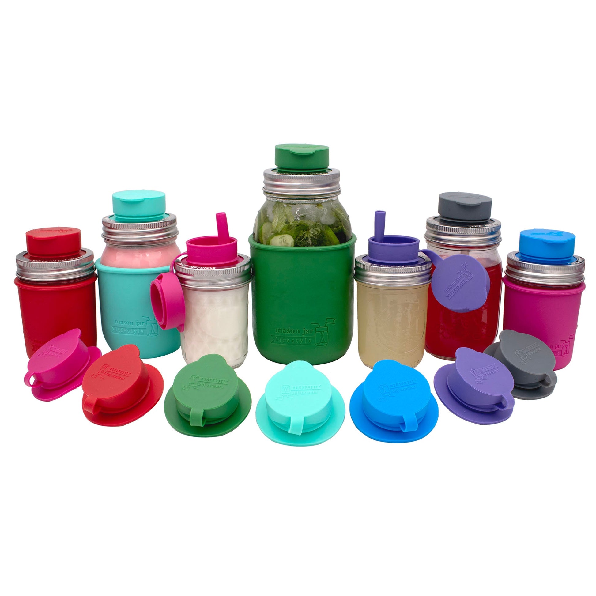 Pop-Up Sippy Straw Leak Resistant Lids for Regular Mouth Mason Jars - Concordia Style Boutique