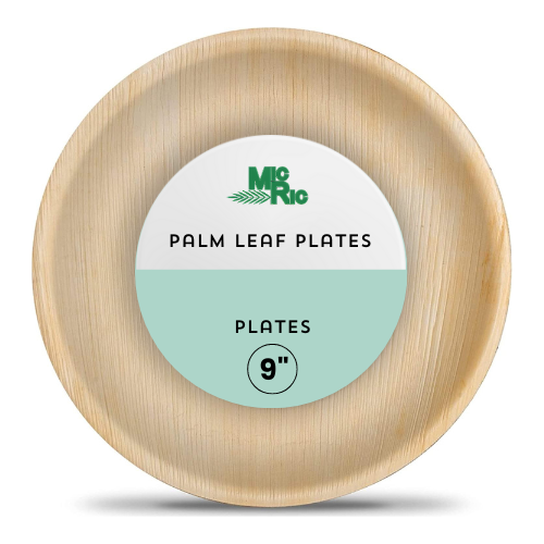 9 Inch Round Palm Leaf Plate (300 Pack) Buy By Box 0.39 each