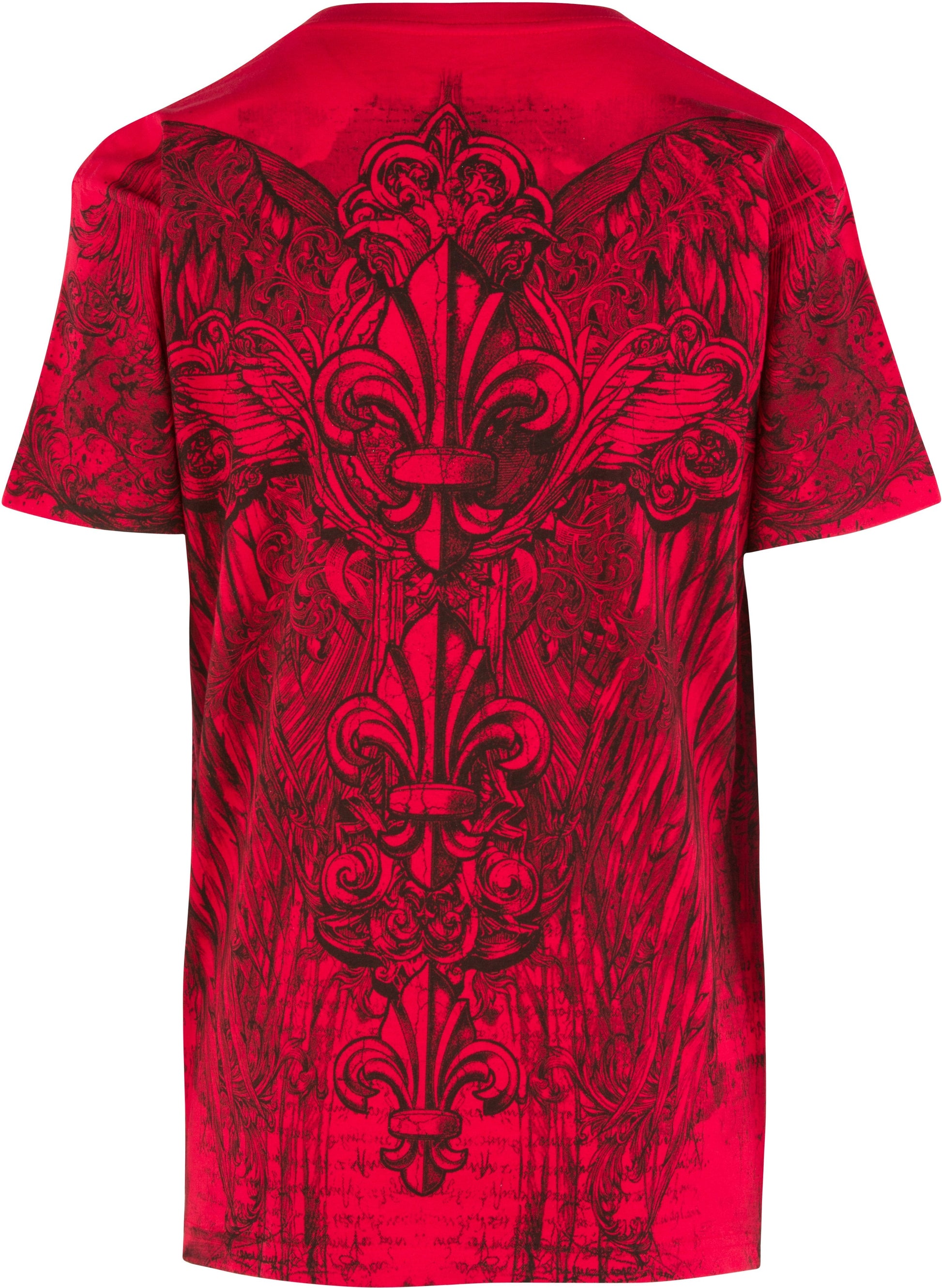 Sakkas Vines and Fleur De Lis Metallic V-Neck Mens T-Shirt - Concordia Style Boutique