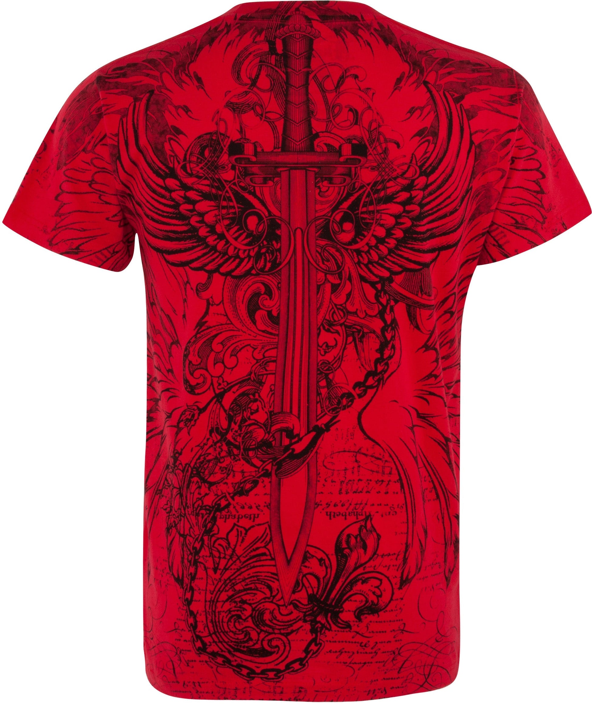 Sakkas Eagle,Sword and Chains Metallic Cotton Mens T-Shirt - Concordia Style Boutique