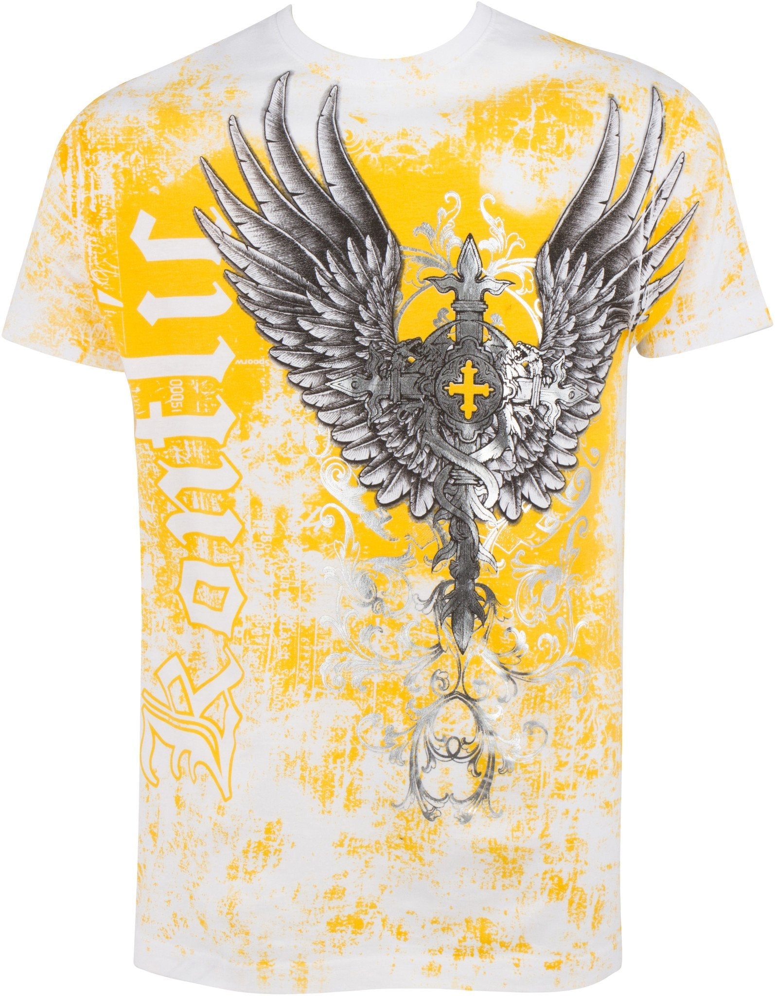 Sakkas Great Guardian Metallic Embossed Mens Fashion T-Shirt - Concordia Style Boutique