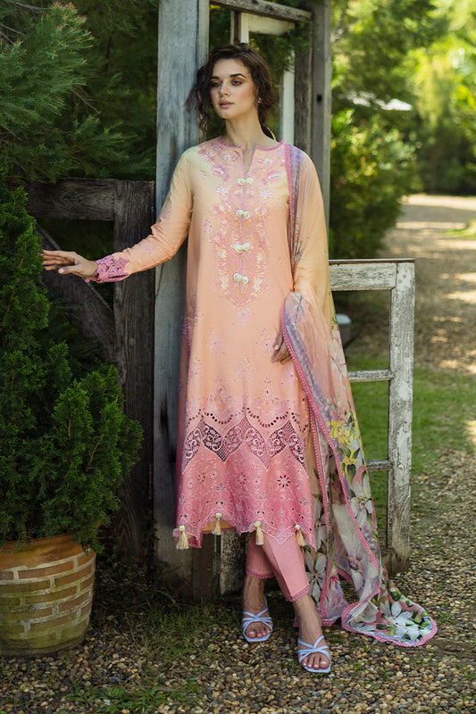 Mushq - Risate - Three Piece Chikan Embroidered Lawn