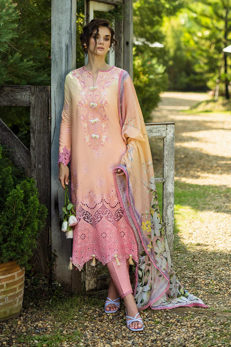 Mushq - Risate - Three Piece Chikan Embroidered Lawn