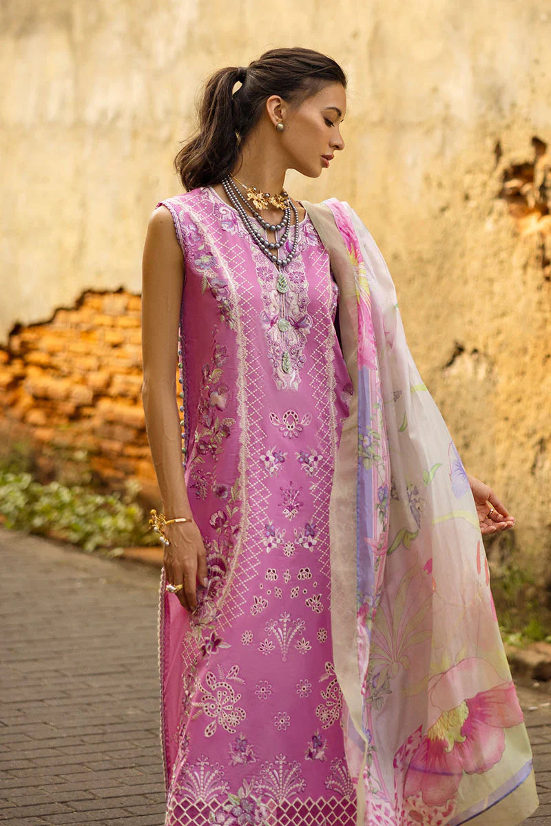 Mushq - Timeless Wave-03 Piece Chikan Embroidered Lawn