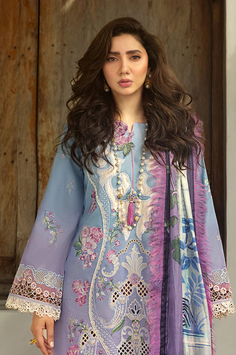 Mushq - Whispering Melody-03 Piece Chikan Printed Lawn